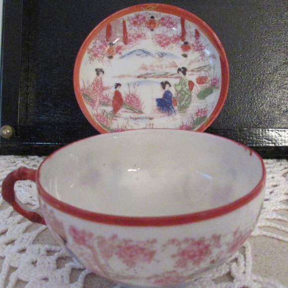 Japanese Eggshell Teacup & saucer - Picture 5 of 10
